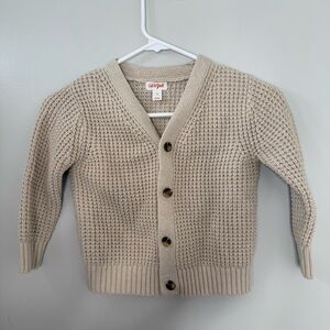 Cat & Jack Toddler 3T Knit Beige Cardigan Button Up